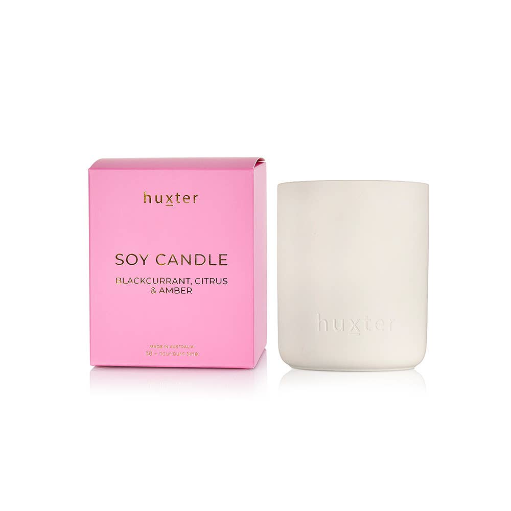 Candle Boxed 50+hr Burn Time - Blackcurrant, Citrus & Amber