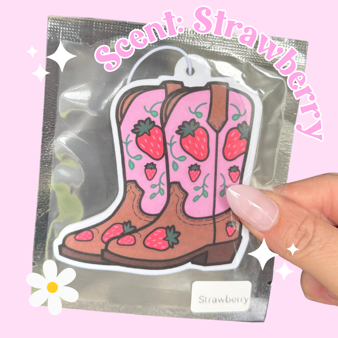 Strawberry Boots Air Freshener (Quirky, Funky, Kawaii,Y2K)