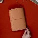 Refillable Notebook Folio > Saddle Brown Trifold