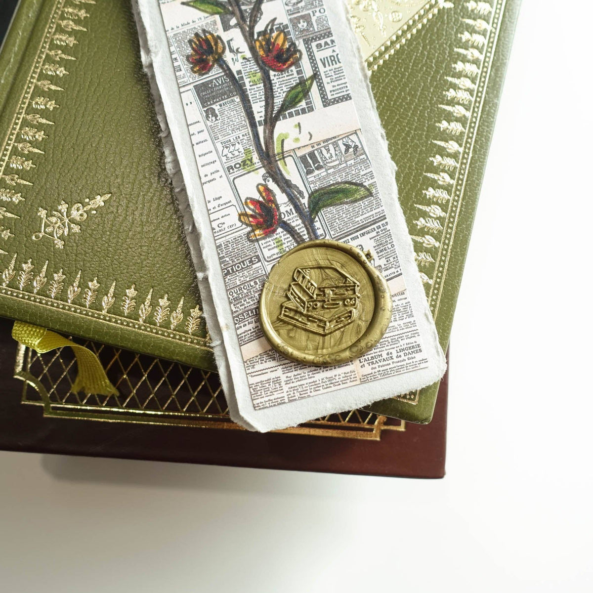 Stack of Books wax seal stamp