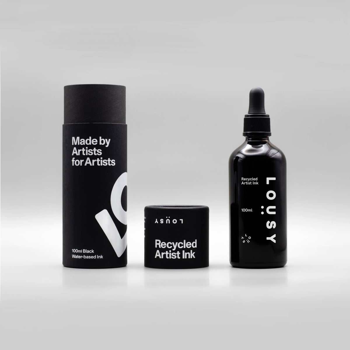 Lousy Ink — Black 100ml Recycled Artist Ink