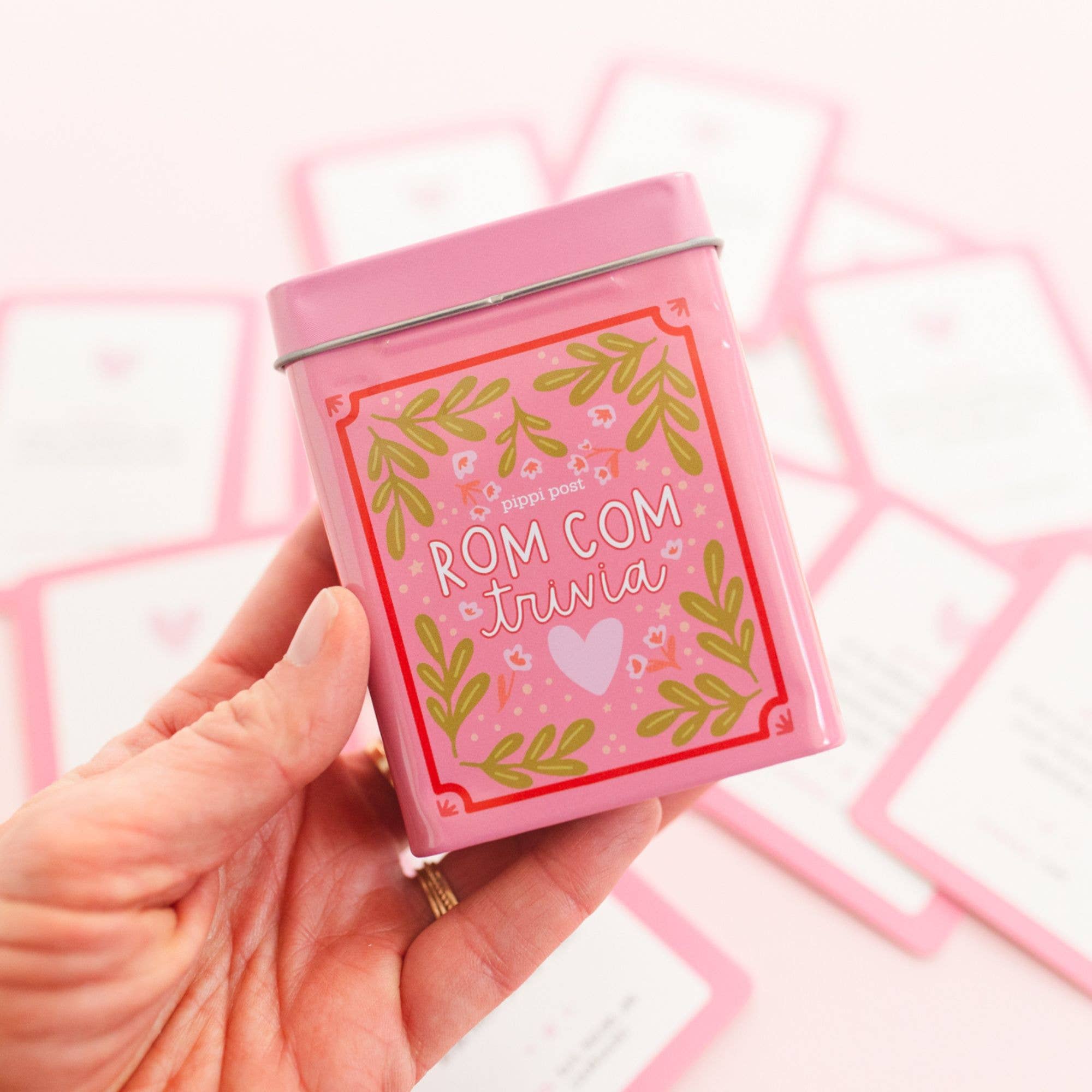 Rom Com Trivia Game - Deck of Cards + Storage Tin