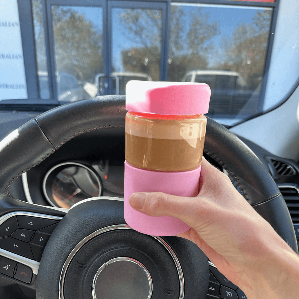 ORIGINAL -  Reusable Glass Coffee Cup 12oz