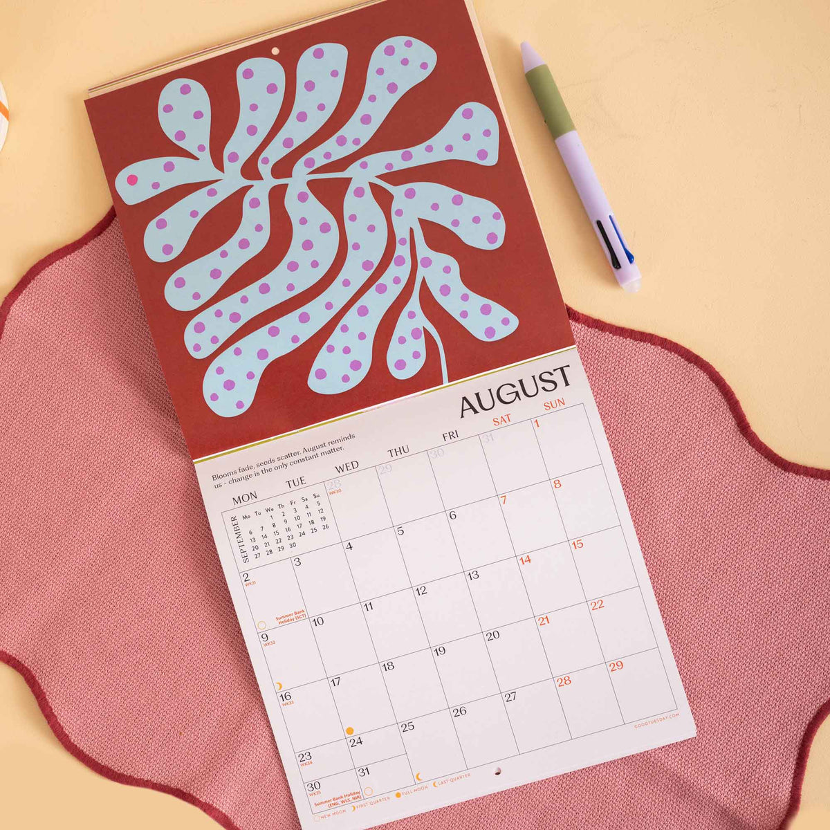 2027 Compact Wall Calendar | Les Fleurs