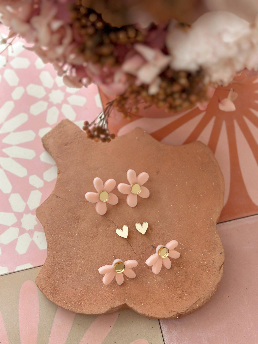 Stud Pack Trio | Pale Pink + Gold #2 | WHOLESALE