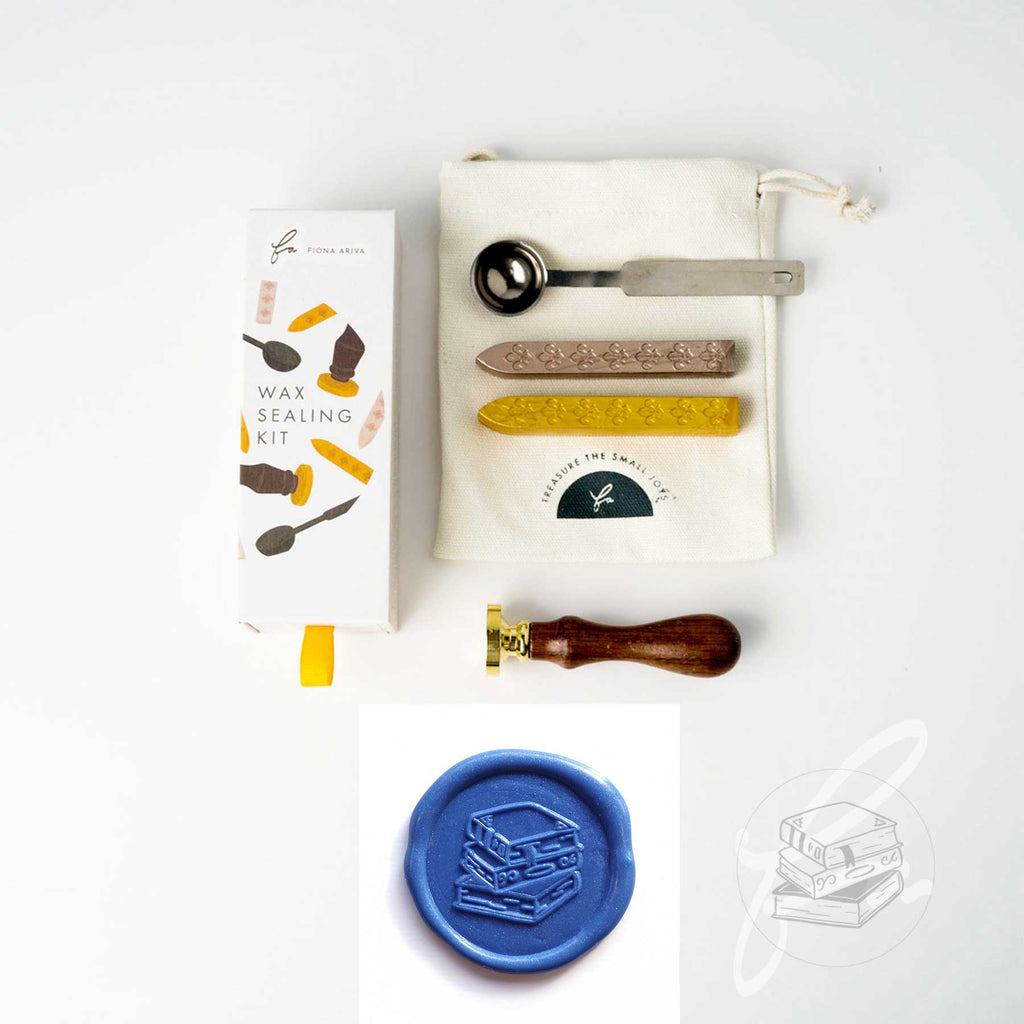 Stack of Books wax seal stamp