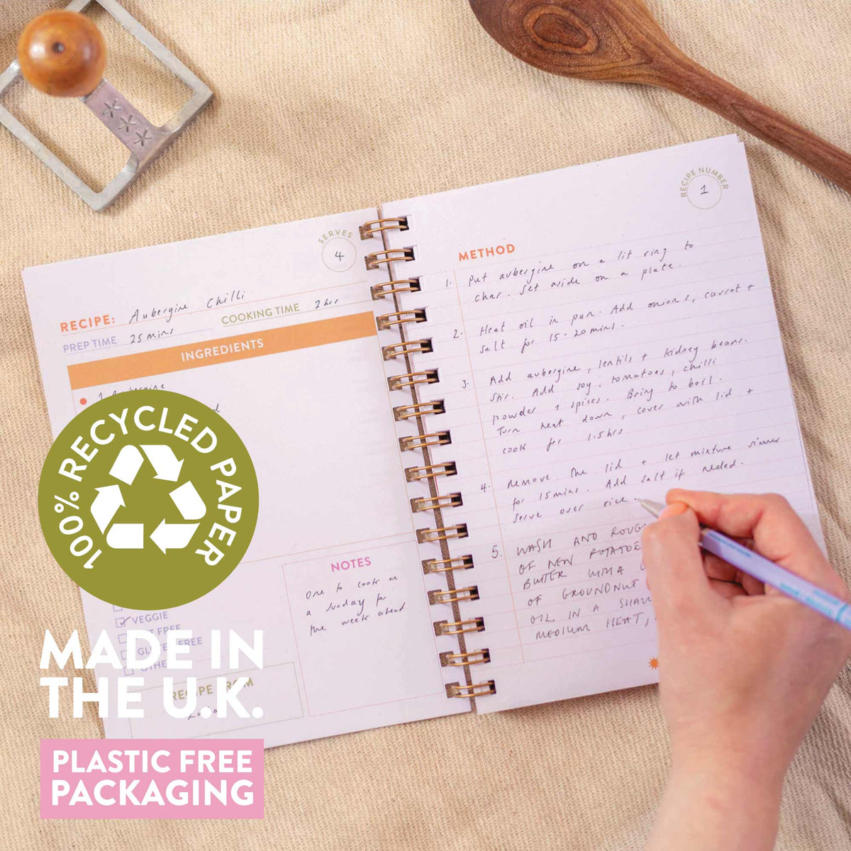 Recipe Book Journal A5 | Hardback | Kitchen Dancing