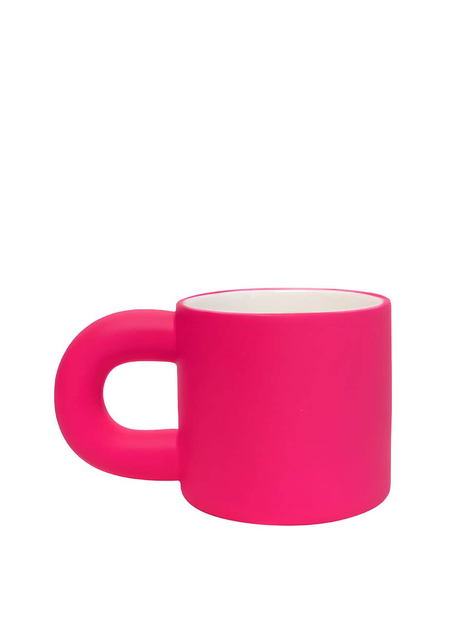 Hot Pink Ceramic Mug "Rose"