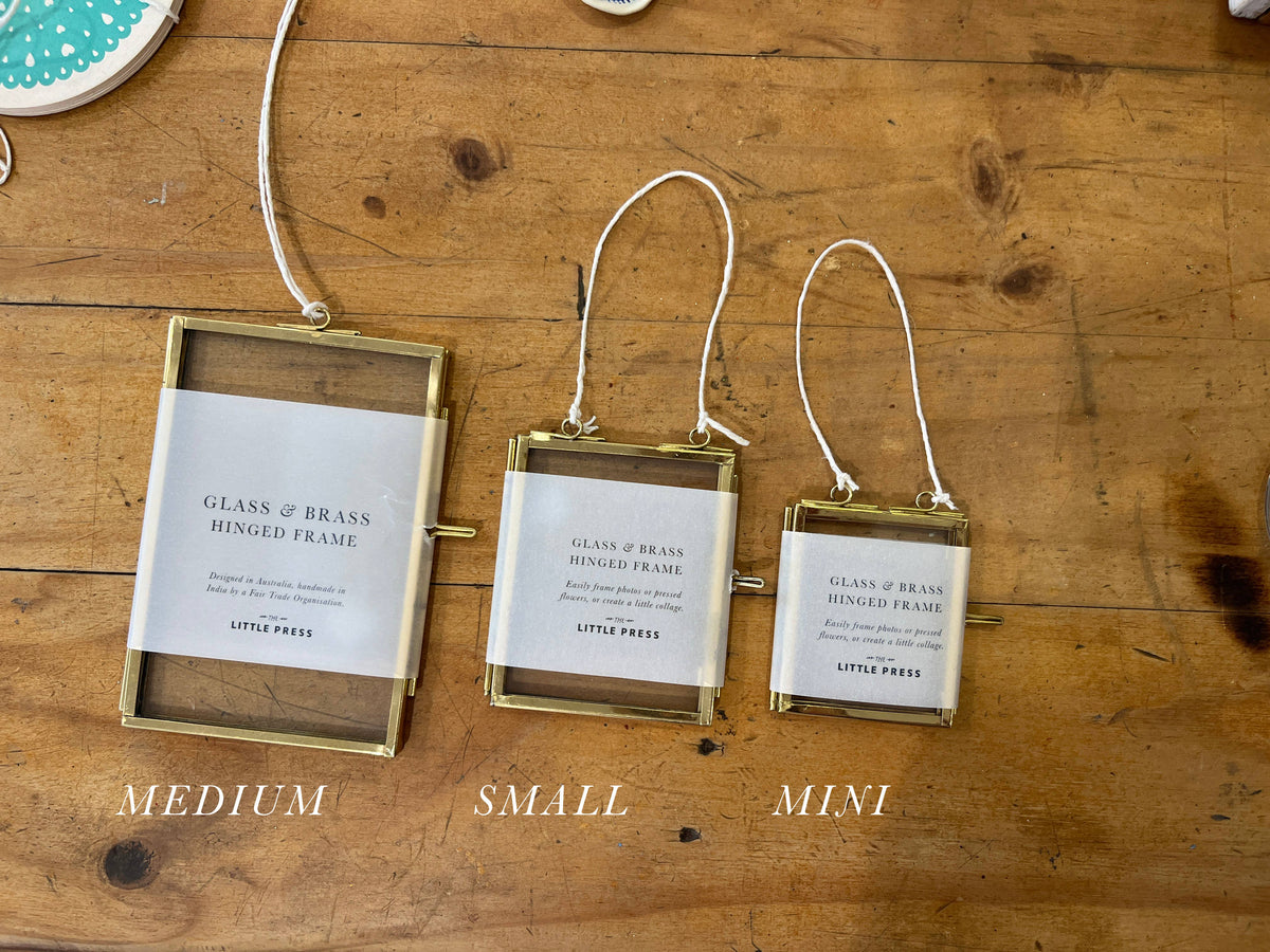 Glass Brass frame - small