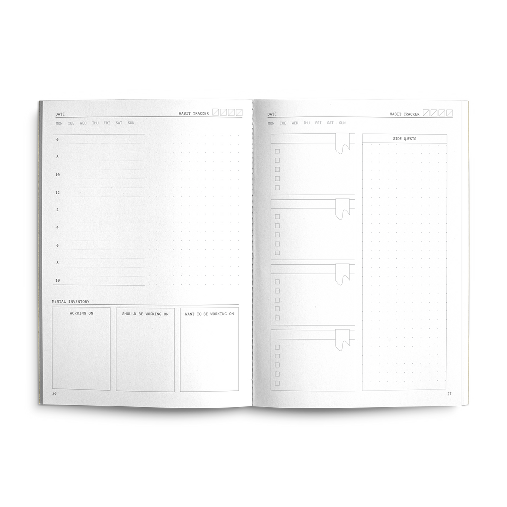 Fast Brain Daily Productivity Planner- Single Notebook: Musk Stick
