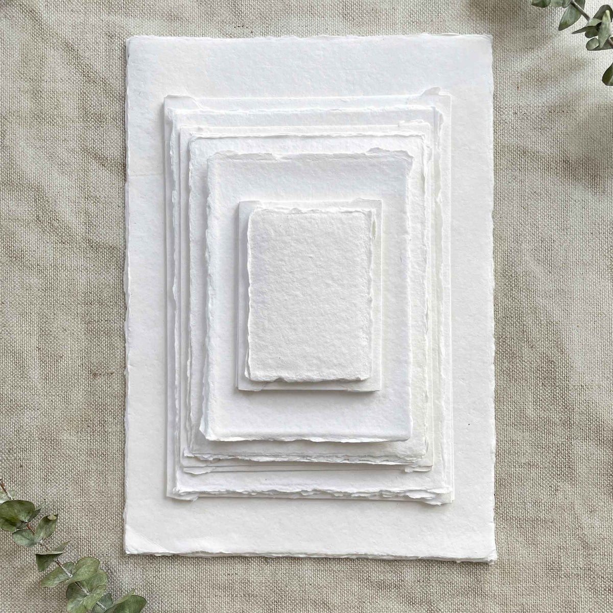 White Handmade Paper | Pack of 5 | 5" x 7"