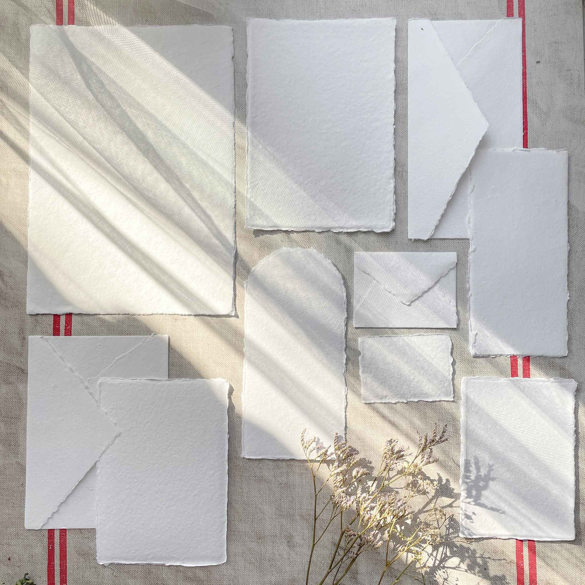 White Handmade Paper | Pack of 5 | 5" x 7"