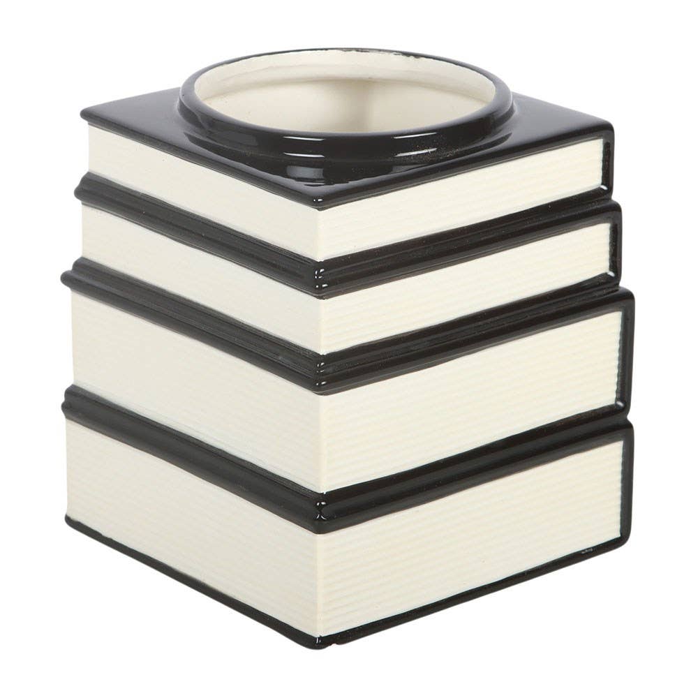 Black Cat Magick Book Stack Vase