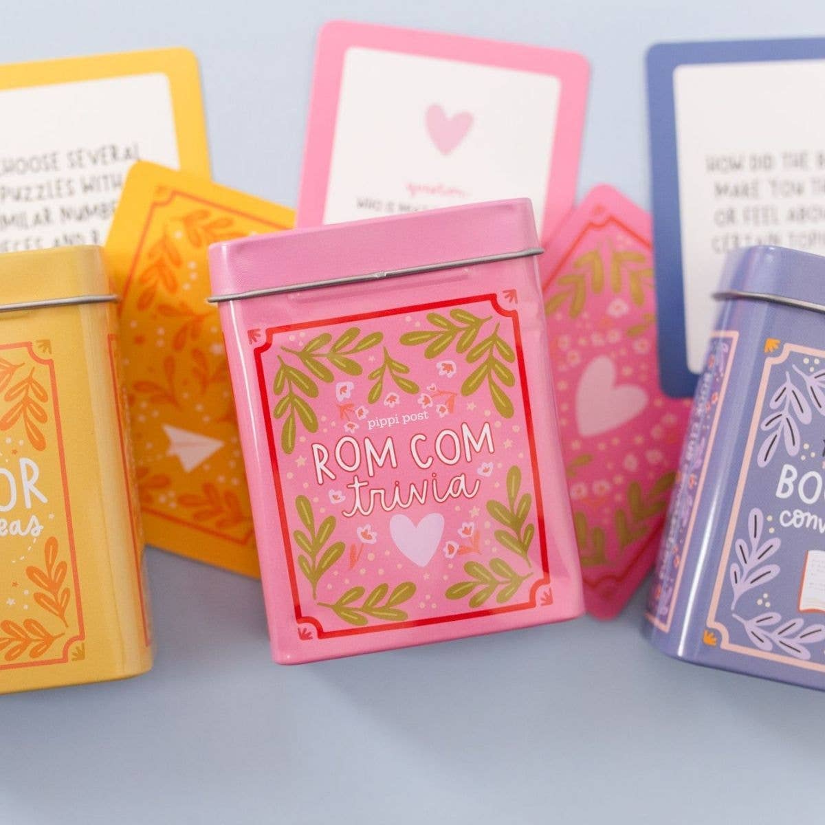 Rom Com Trivia Game - Deck of Cards + Storage Tin