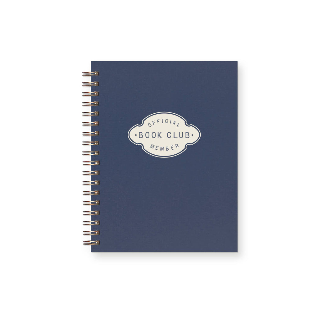 Book Club Member Book Log Reading Journal: Deep Blue Cover | White Ink