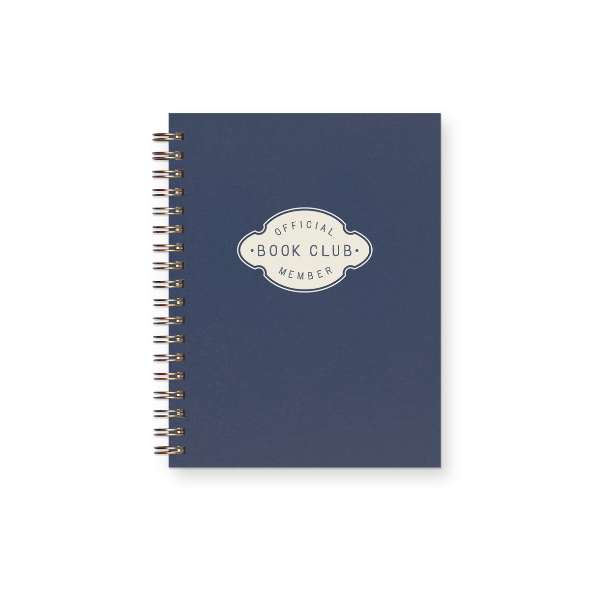 Book Club Member Book Log Reading Journal: Deep Blue Cover | White Ink