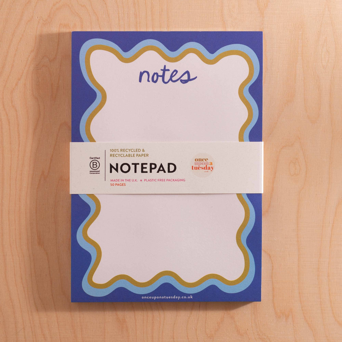 Blue Wavy A5 Notepad