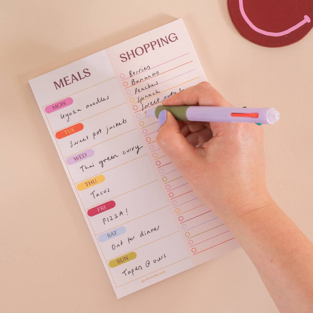 A5 Meal Planner & Shopping List | Colour Theory