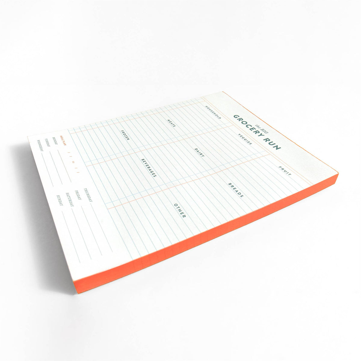 Grocery Run 6x8 Weekly Notepad