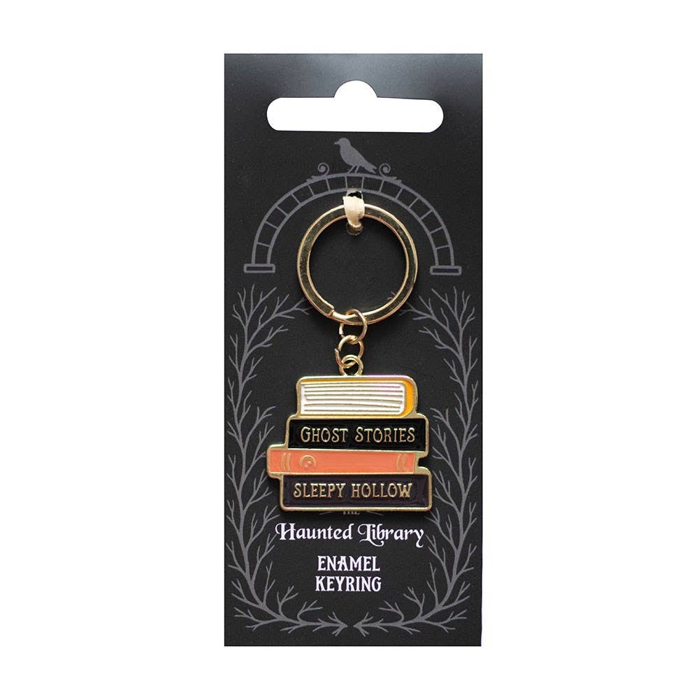 The Haunted Library Book Stack Keyring