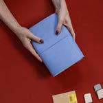 Refillable Notebook Folio > Periwinkle Blue Trifold
