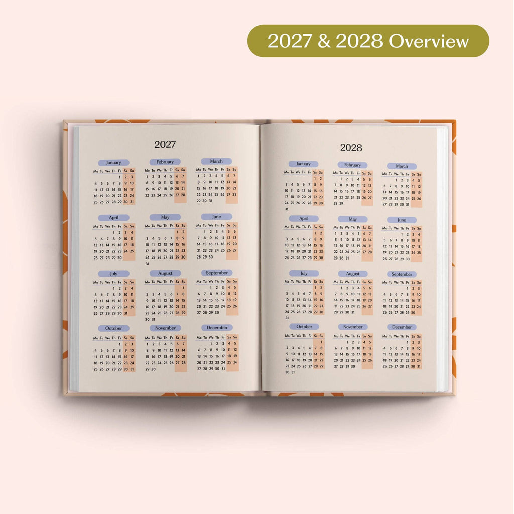 2027 Diary | A5 Hardcover Week to View | Sunbeam