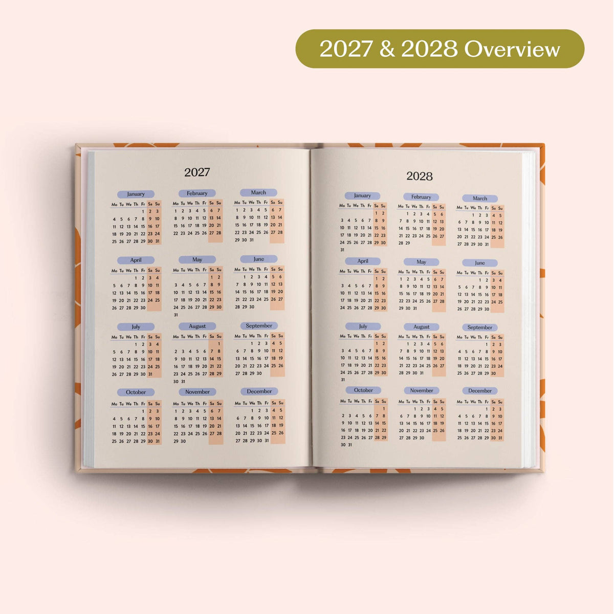 2027 Diary | A5 Hardcover Week to View | Sunbeam