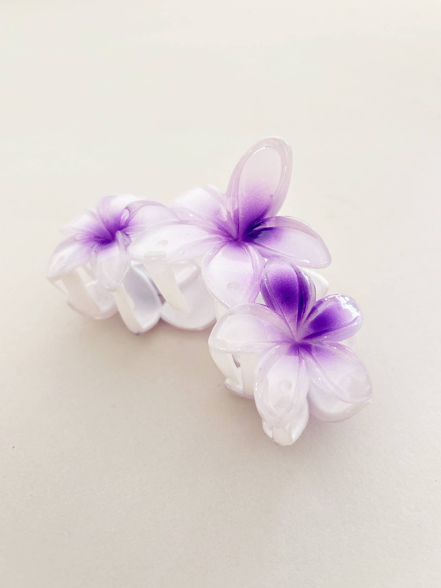 Triple Hawaiian Flower Claw Clip (3col)