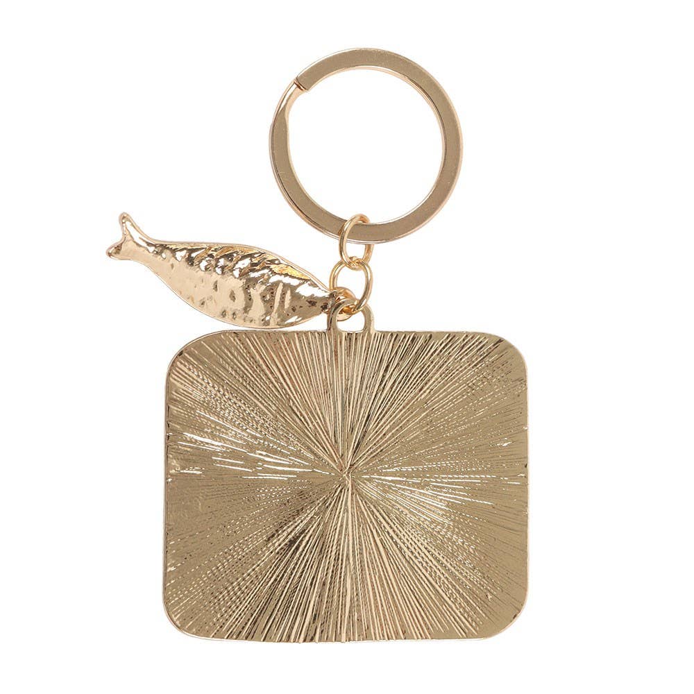 Sardine Tin Alloy and Enamel Keyring