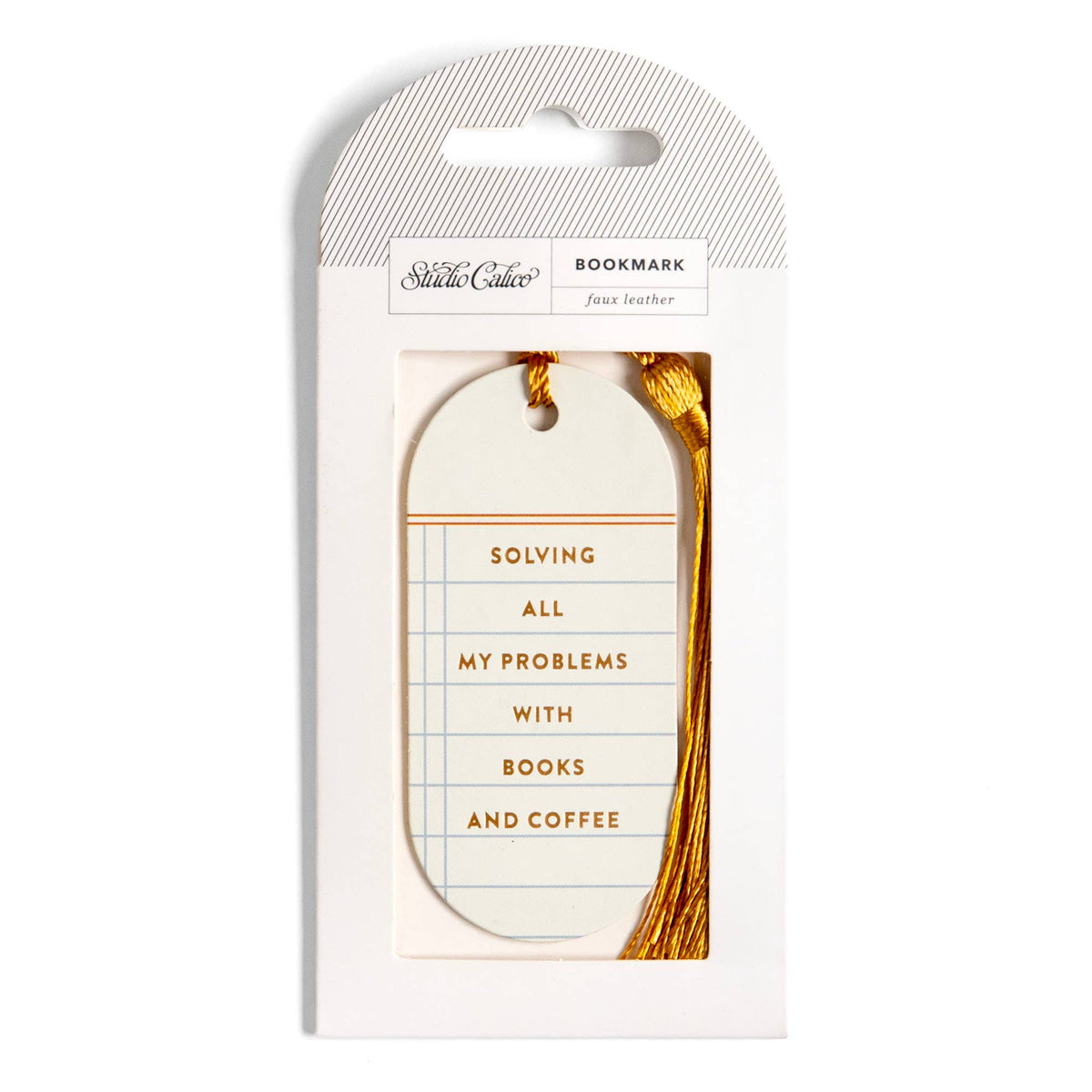 Book & Coffee Vegan Leather Bookmark