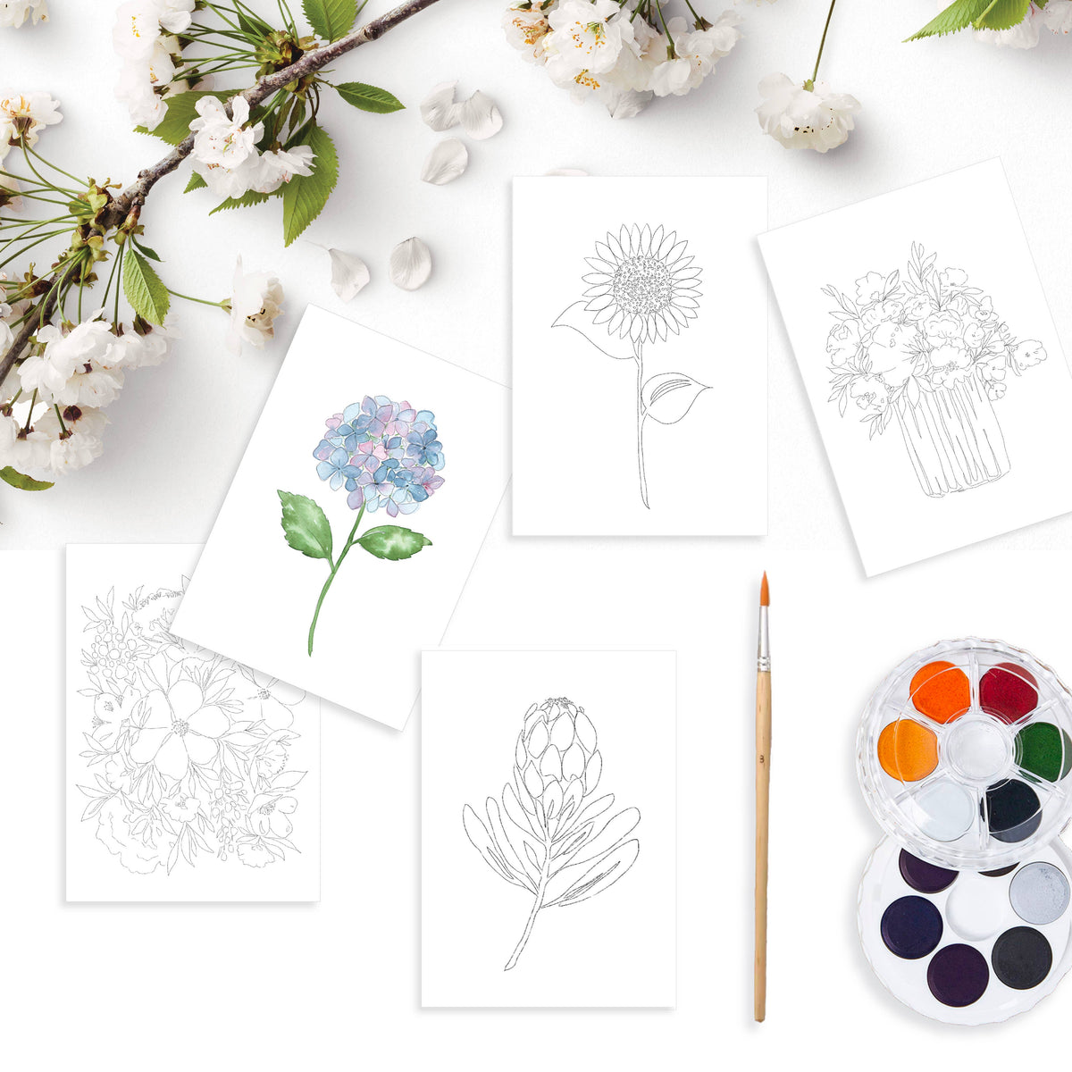 Watercolour Cards - Floral