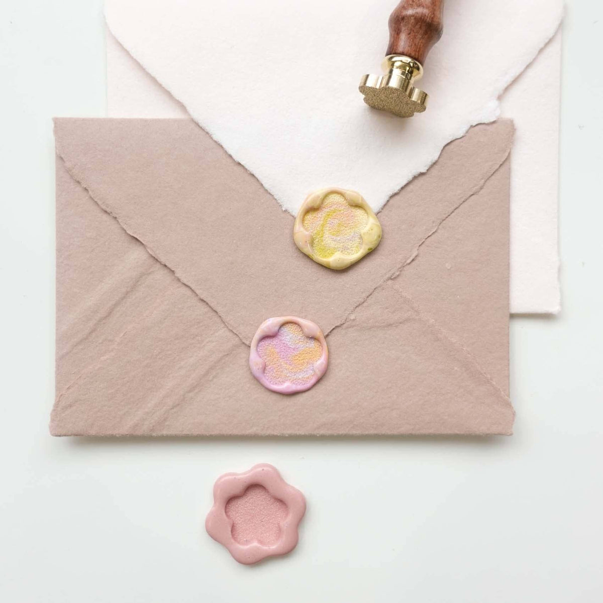 Textured Flower | Blank Wax Seal Stamp: Stamp head only (no handle)