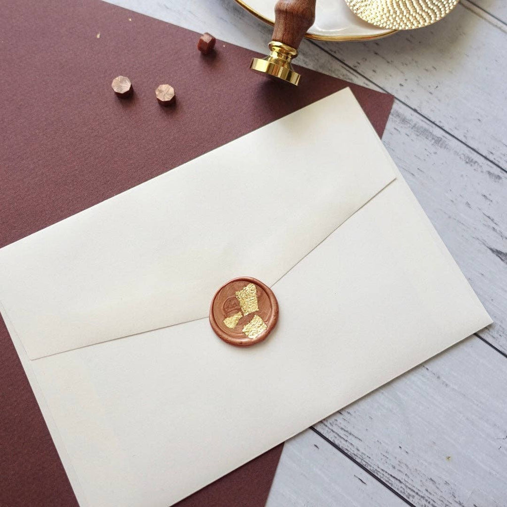 Blank wax seal stamp: Stamp with handle (+ box & storage bag)