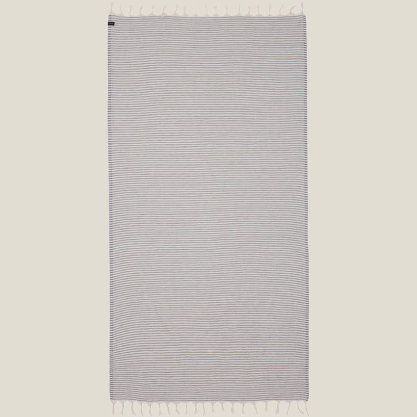 Noosa Towel - Cocoa/Powder Blue
