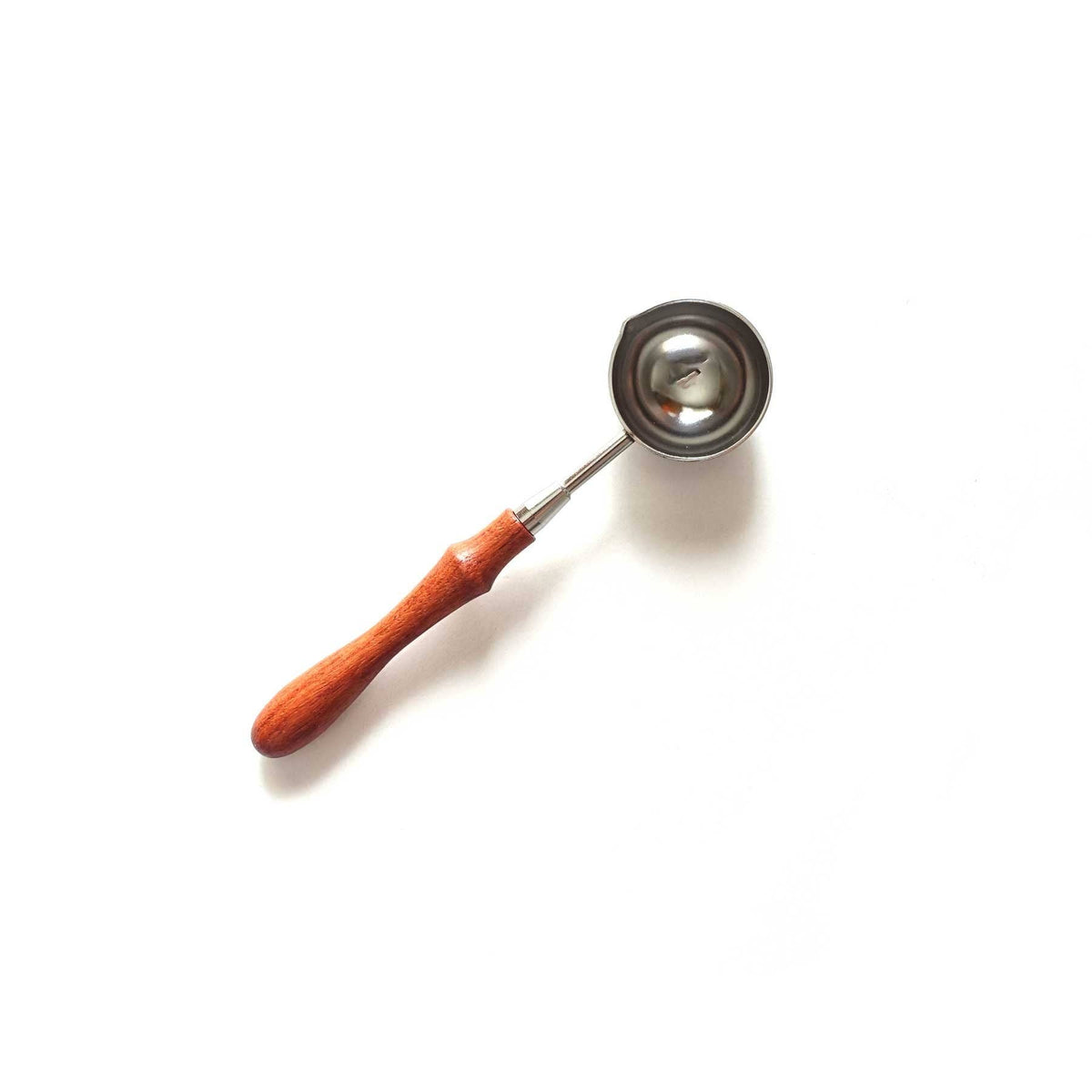 Single Spouted Wooden Handle medium wax seal melting spoon