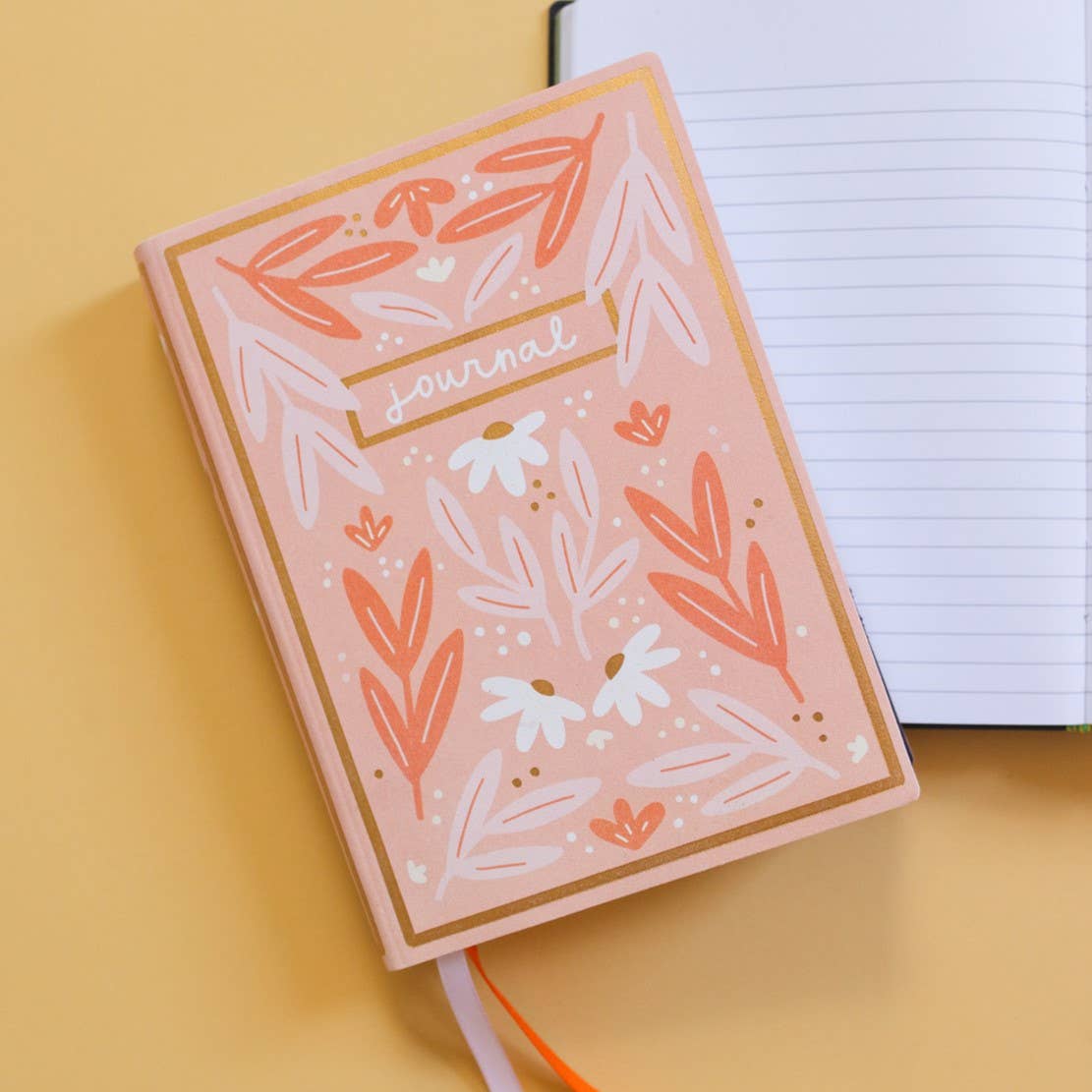 Pink Floral 5x7 Lined Softcover Book Journal