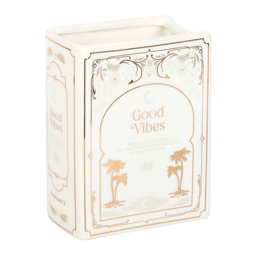 White Book Shaped Vase