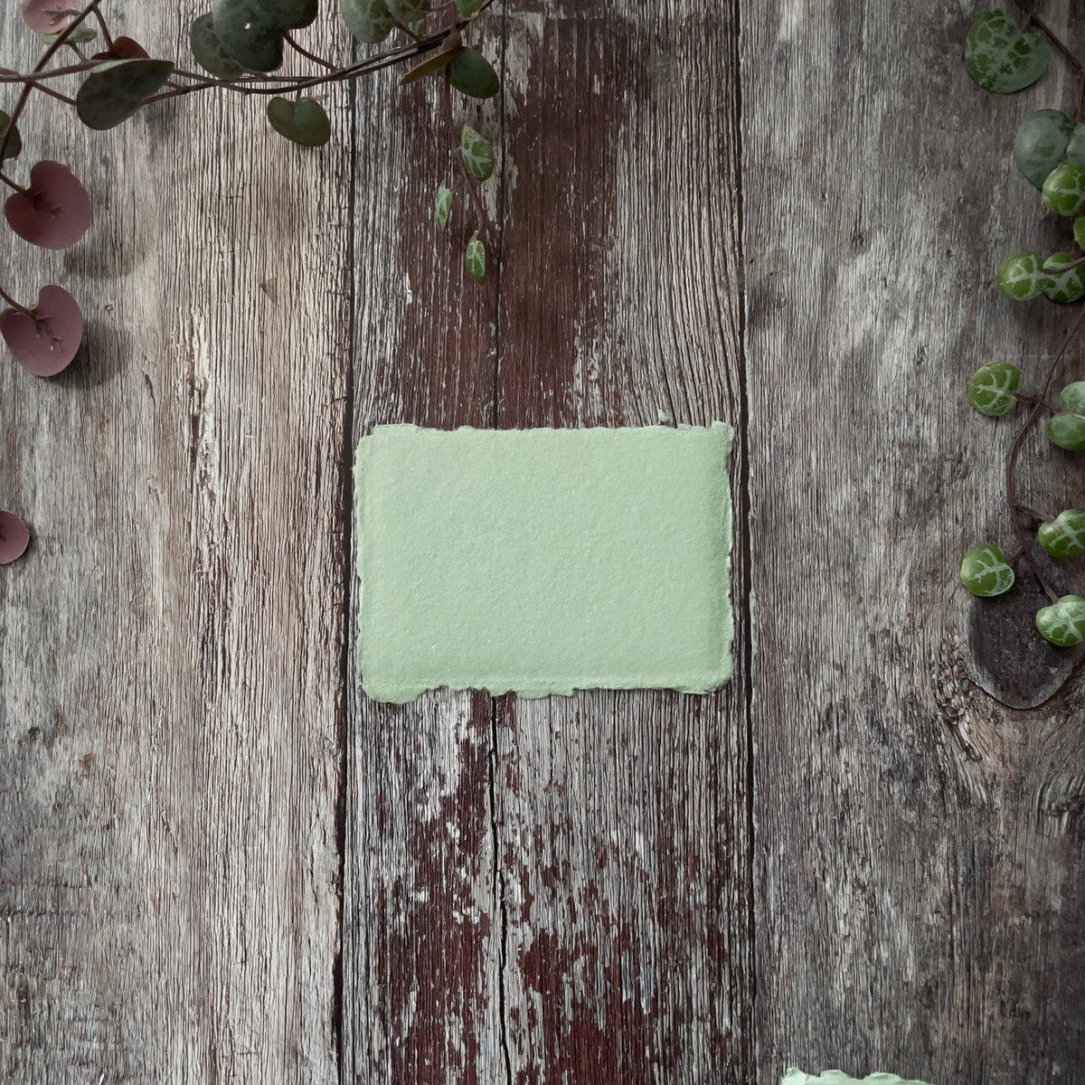 Dusky Green Handmade Paper | Pack of 5 | Recycled Cotton Rag: A4 - Single Sheet