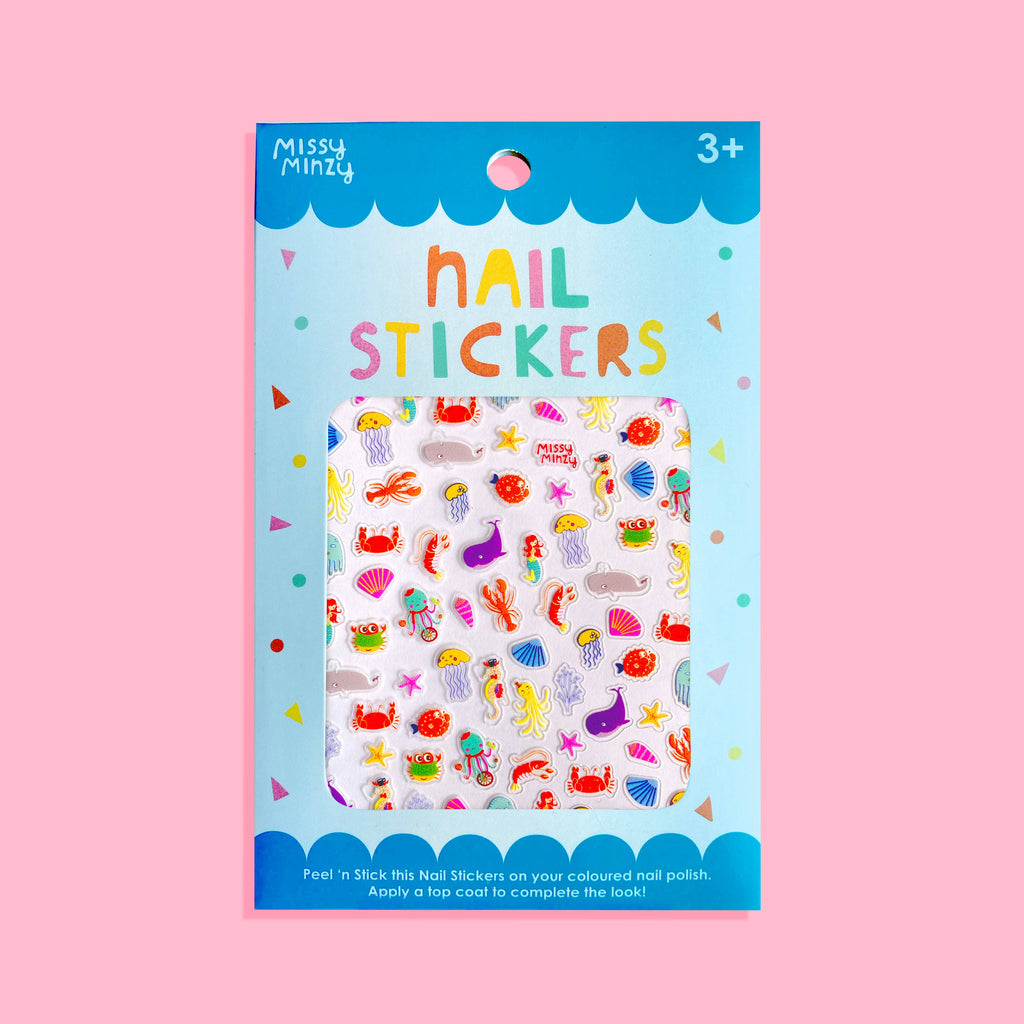 Ocean Friends Nail Stickers, Wearable Art, Nail Decals