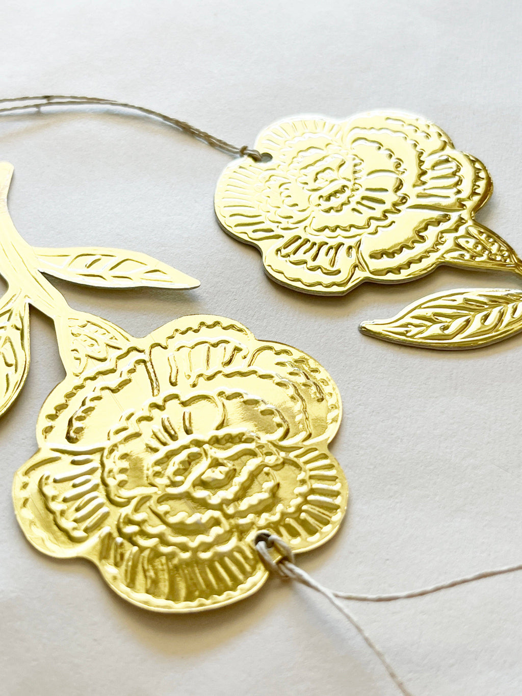 Flower (Carnation) - Faux-tin Ornament - Gold