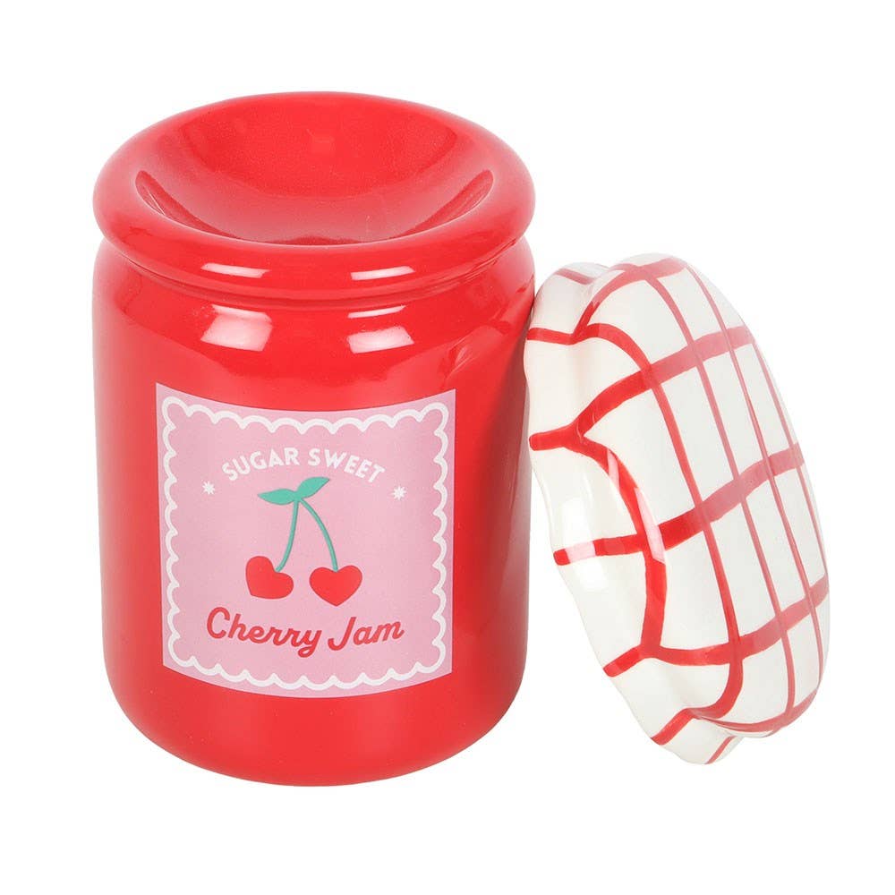 Cherry Jam Jar Ceramic Oil Burner