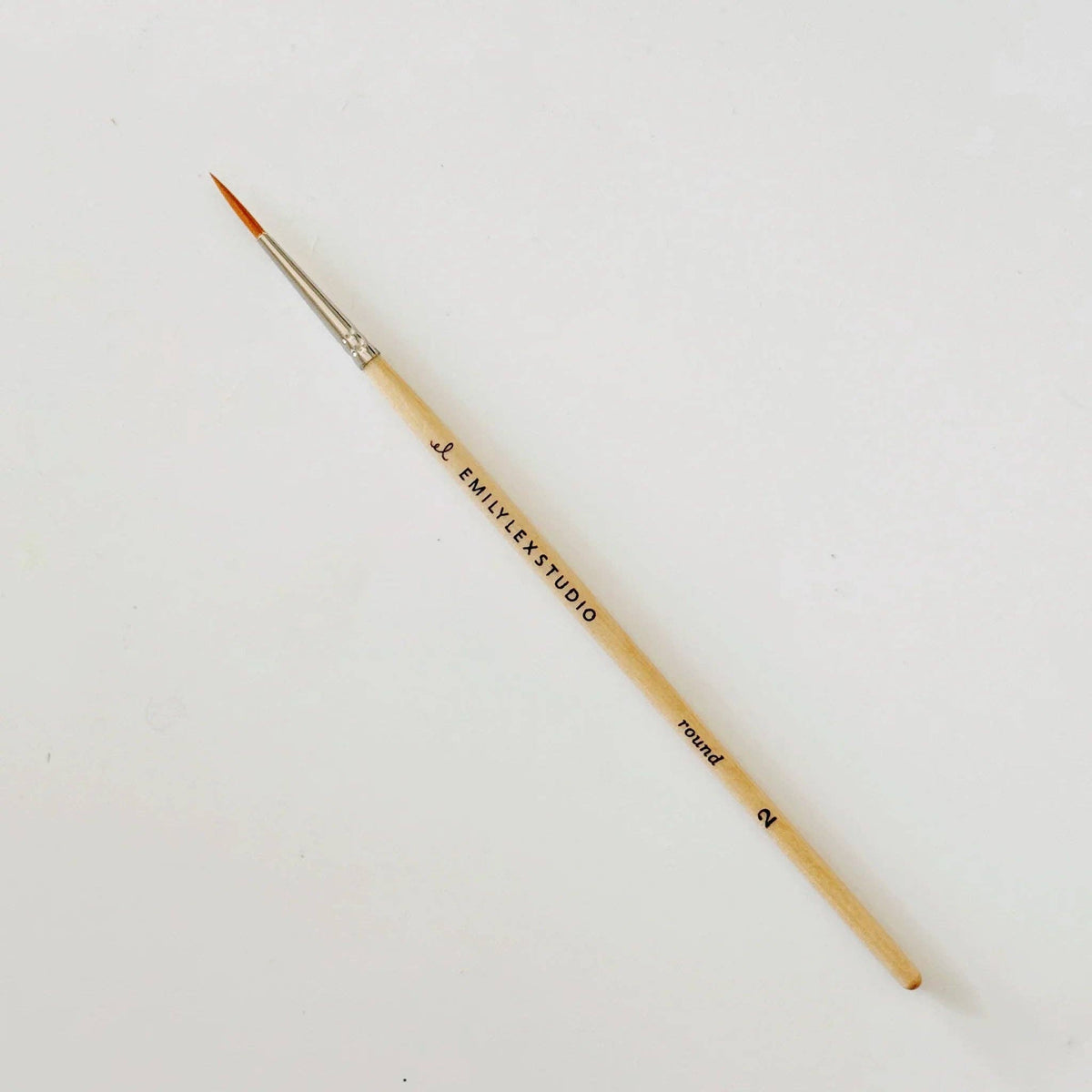 Watercolor paintbrush set of five wood brushes