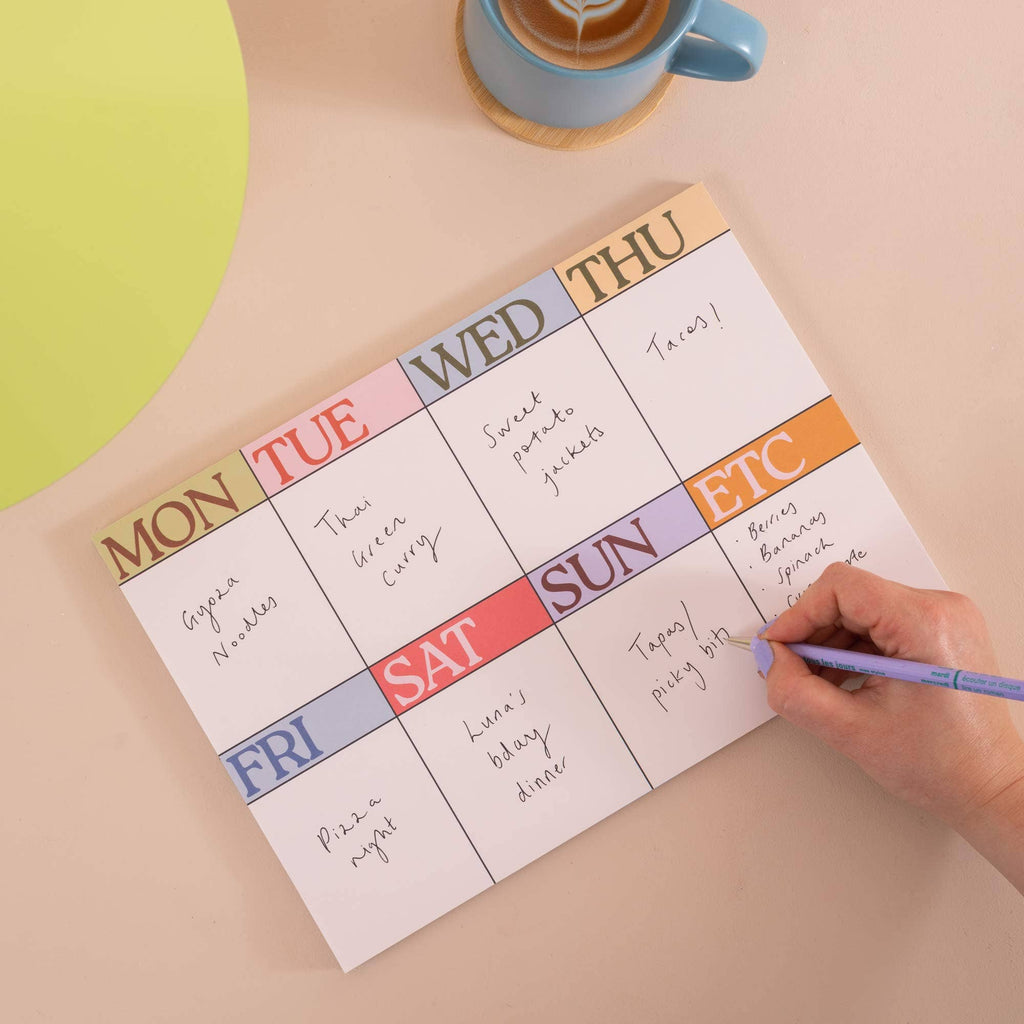 A4 Weekly Planner Pad | Scandi
