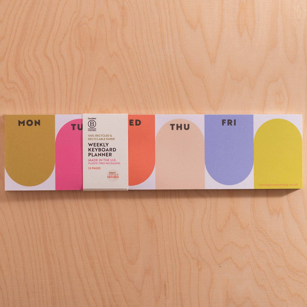 Keyboard Weekly Planner Pad | Bright Arches