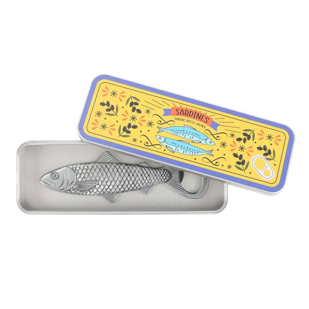 Sardine Metal Bottle Opener in Storage Tin