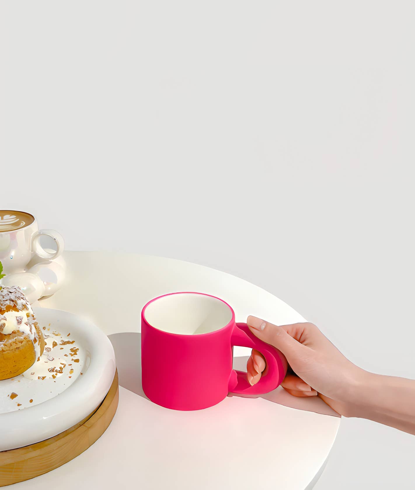 Hot Pink Ceramic Mug "Rose"