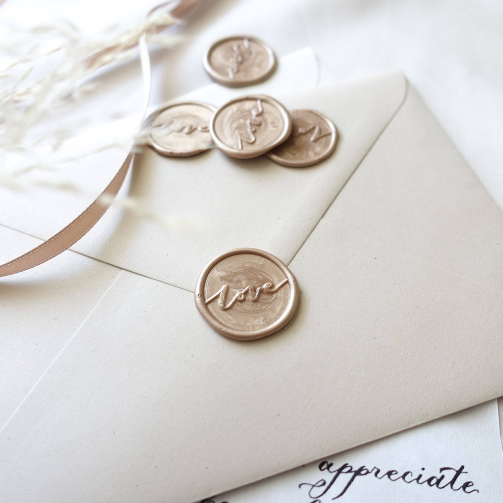 Champagne 100pcs sealing wax beads