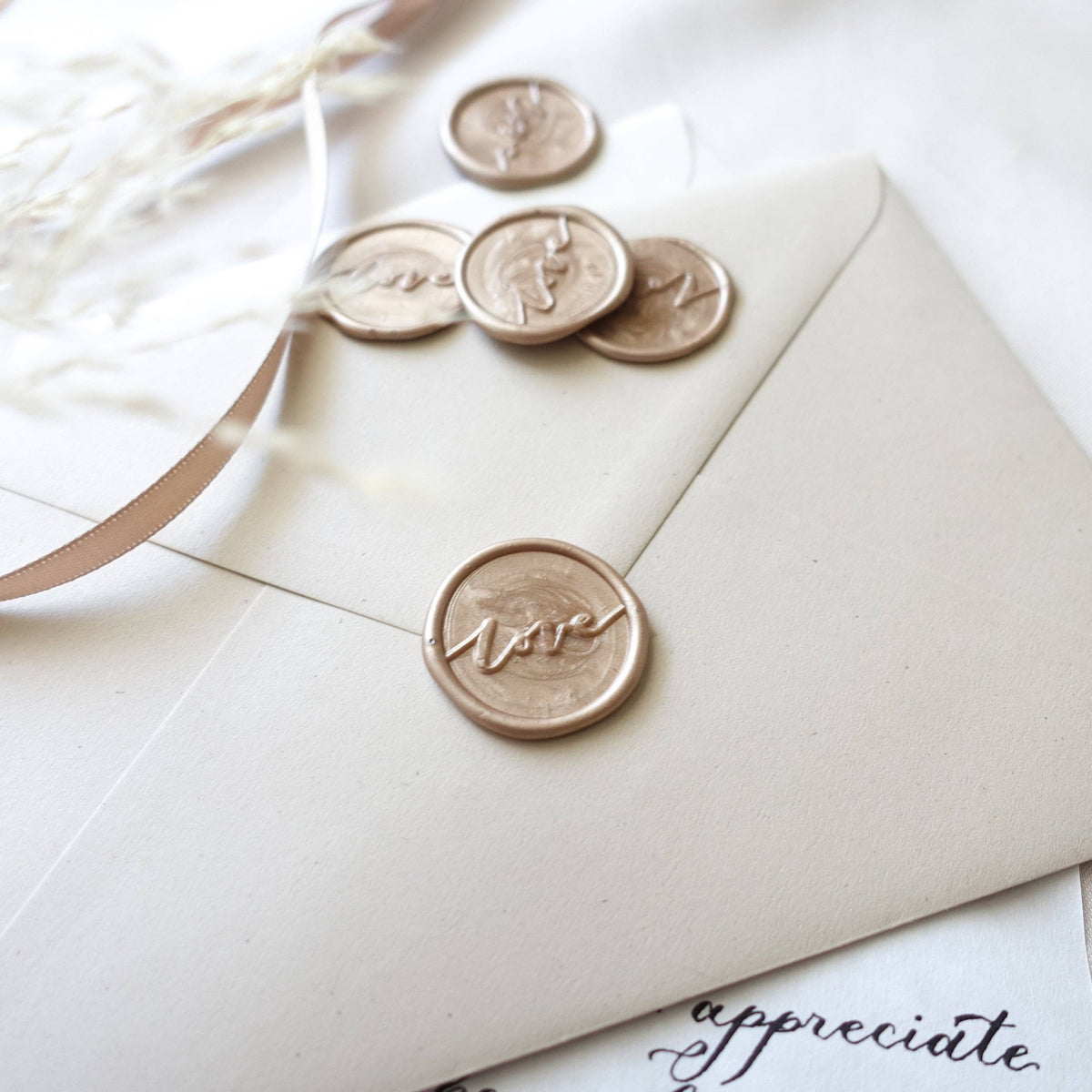 Champagne 100pcs sealing wax beads