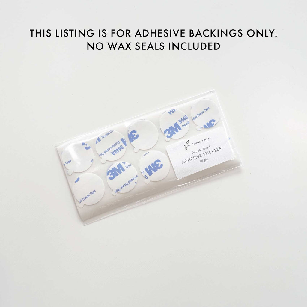 Double sided 3M round tissue tape strong adhesive wax seal stickers backings 40-pack: 22mm / 1 Pack (40 adhesives)