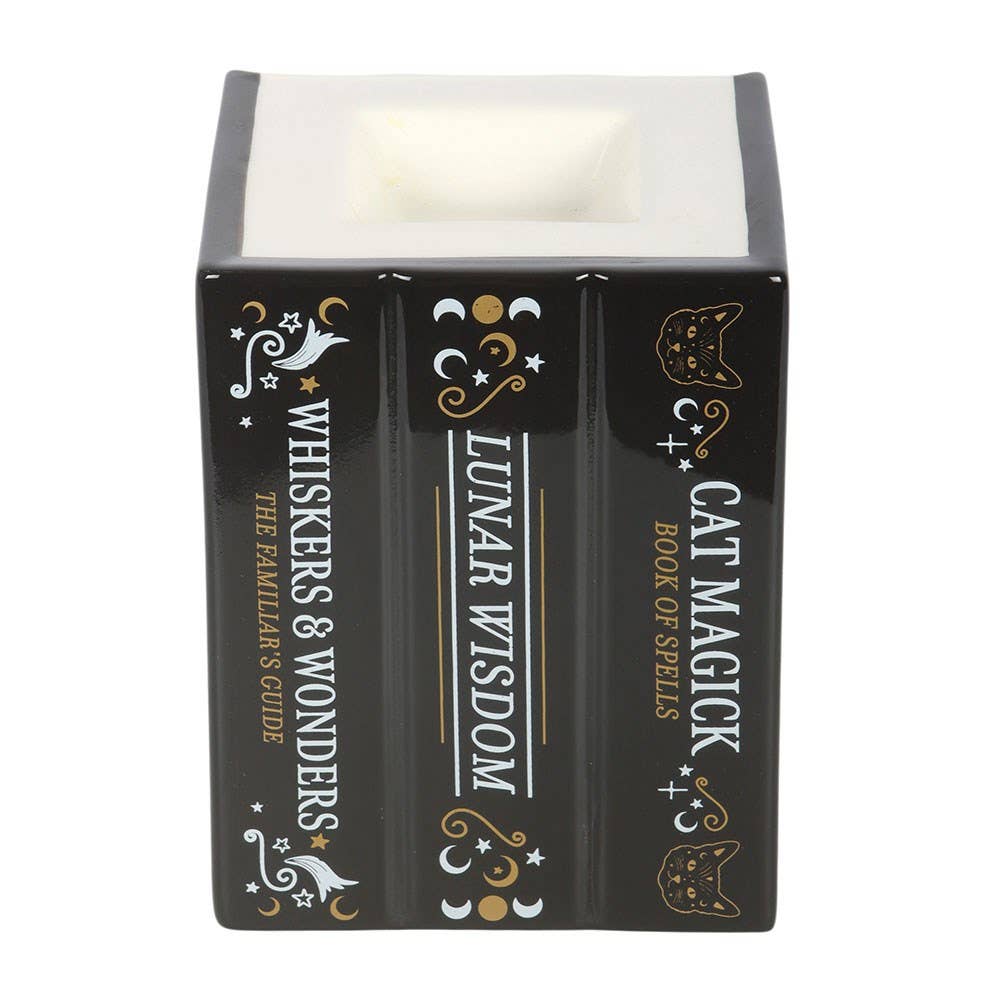 Black Cat Book of Spells Oil Burner and Wax Warmer